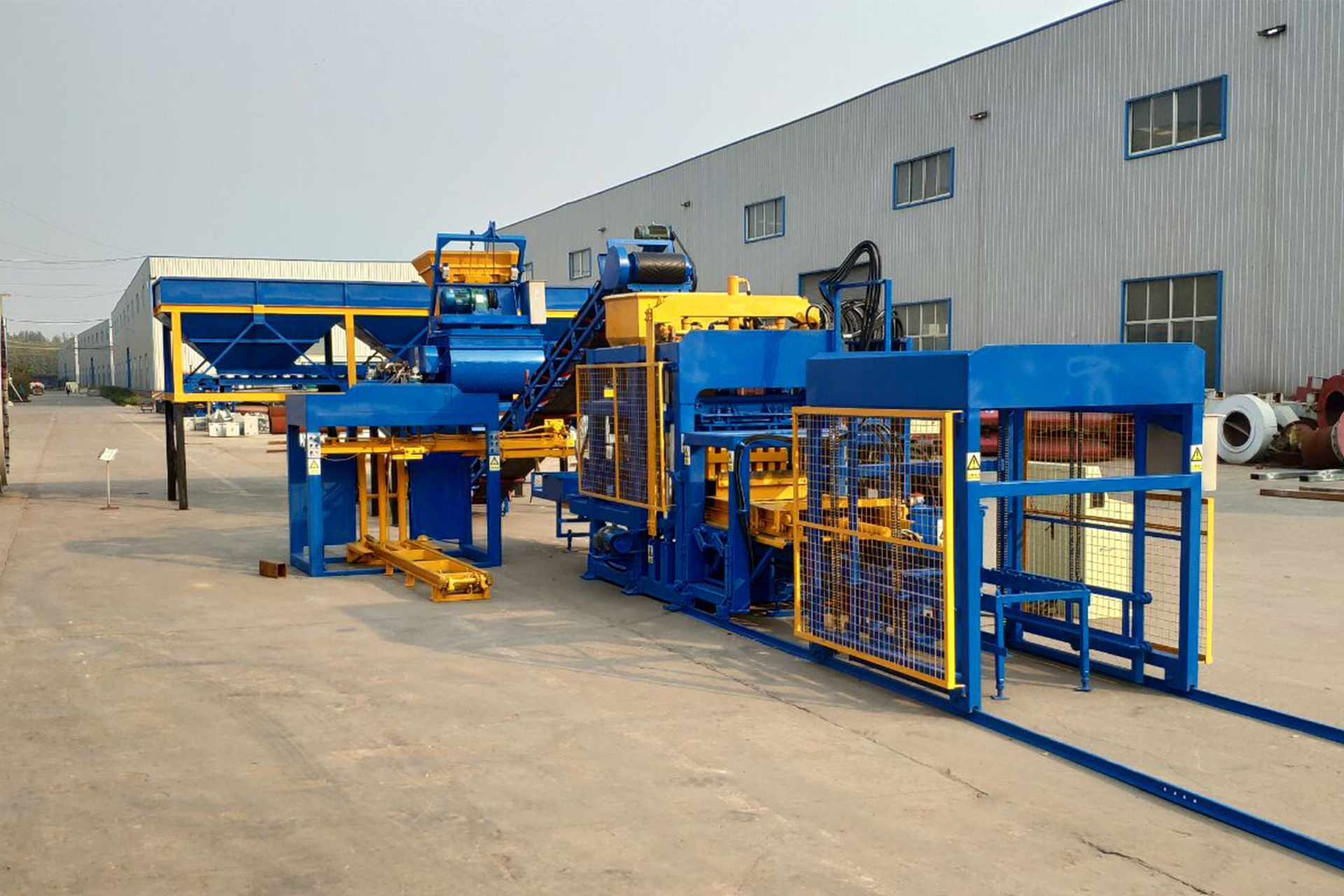 Concrete brick production line