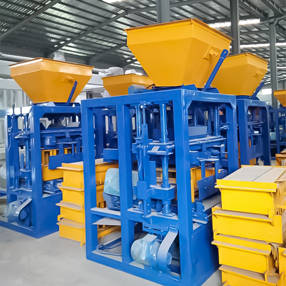 semi-automatic concrete block making machine