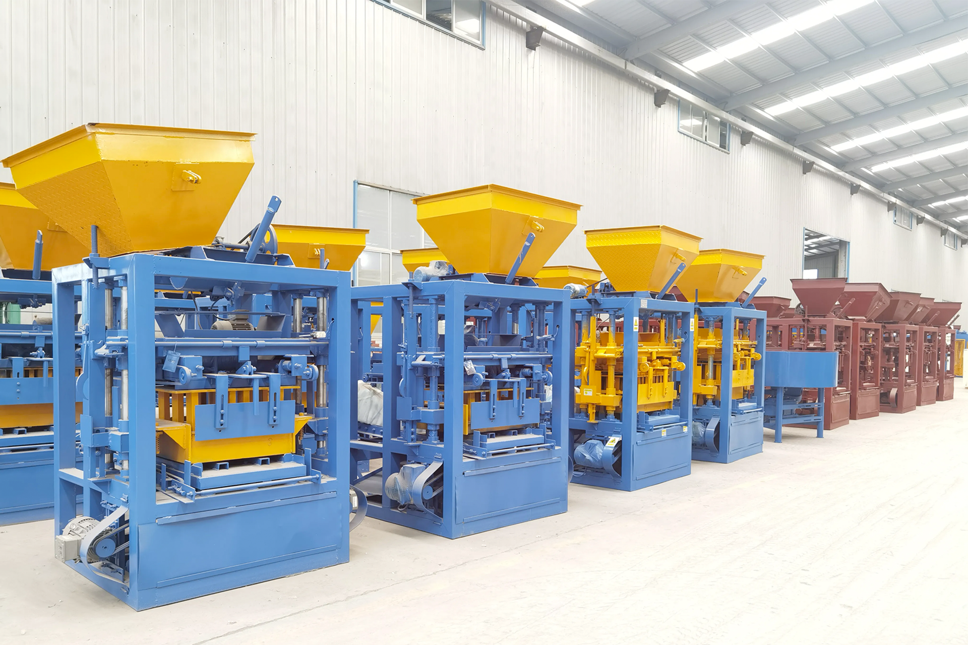 semi-automatic concrete block production line